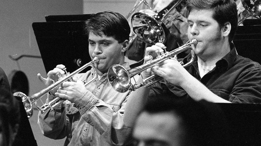 Jeremy Robb performs with the Interlochen Arts Academy Band during the 1994-95 Academy year. 