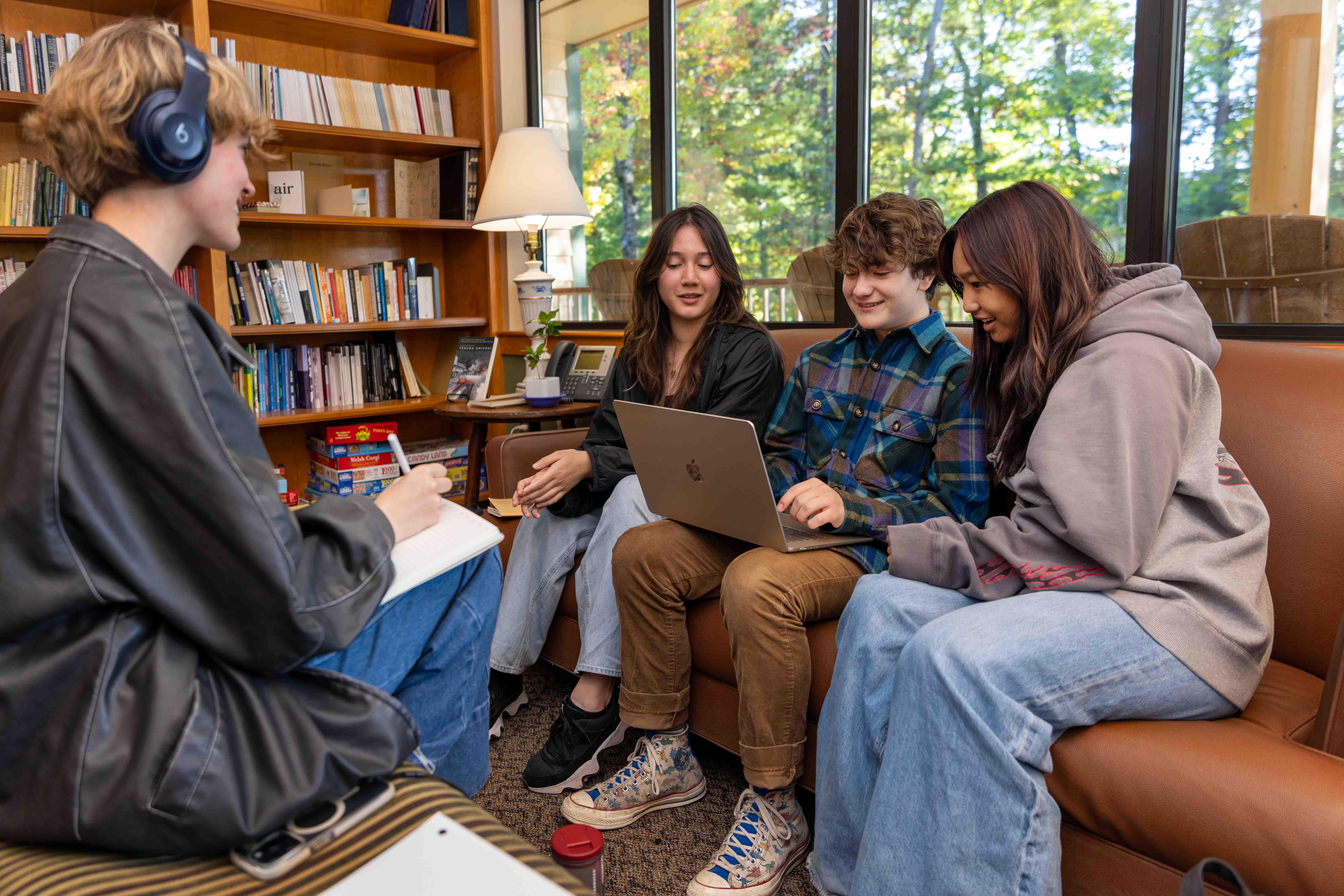 Students in the creative writing house