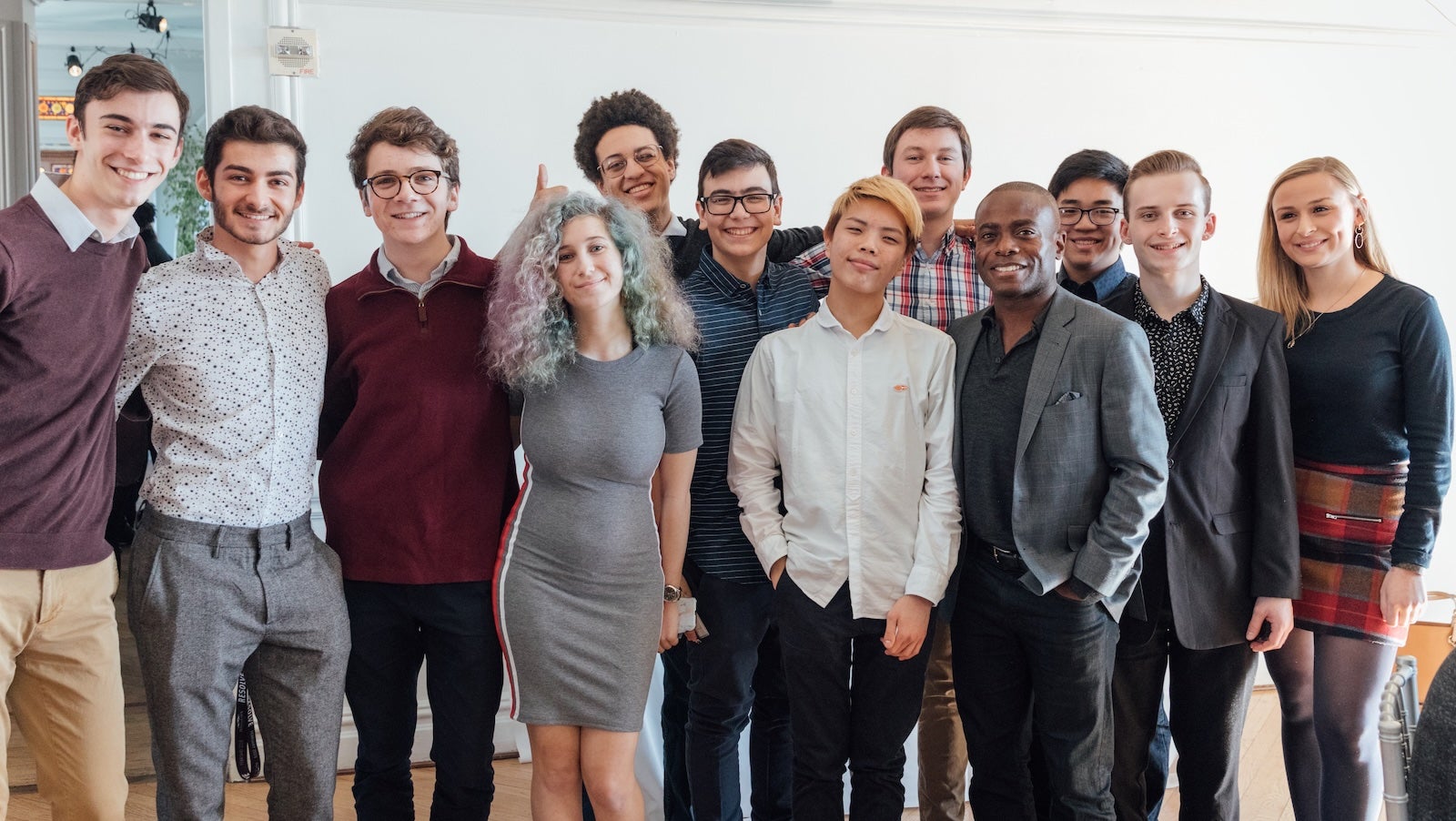 Interlochen alumnus Anthony McGill with Interlochen students on tour in New York City.