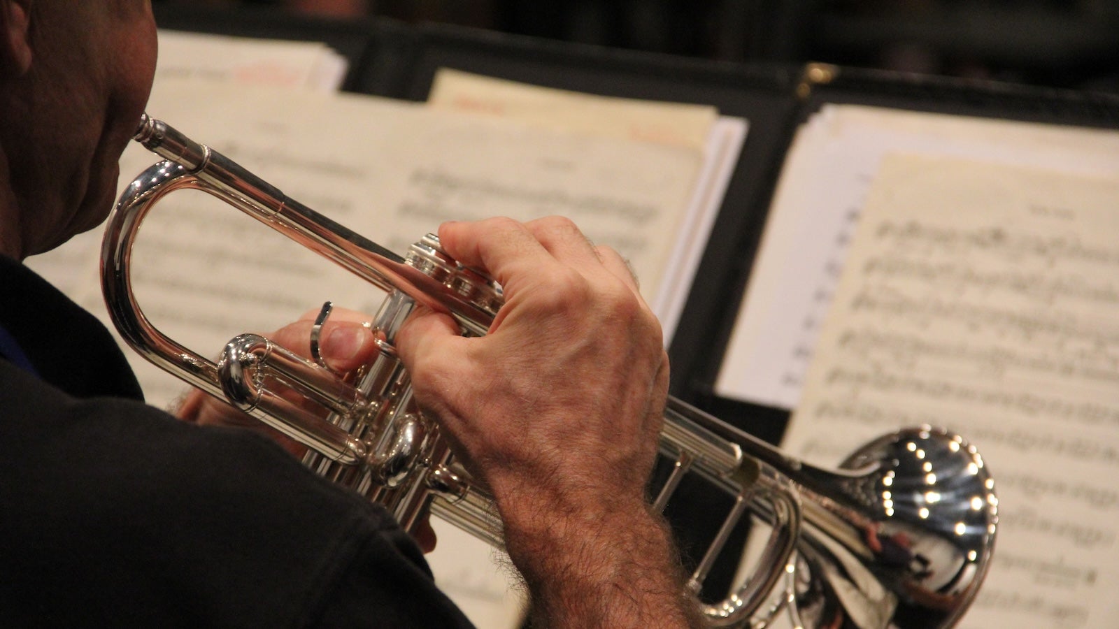 A man playing trumpet