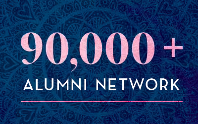 IAA/IAC 90K+ alumni network infographic stat