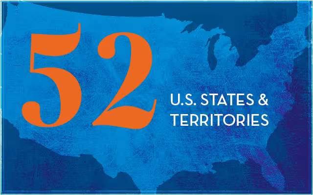 IAC 52 US States and Territories infographic stat