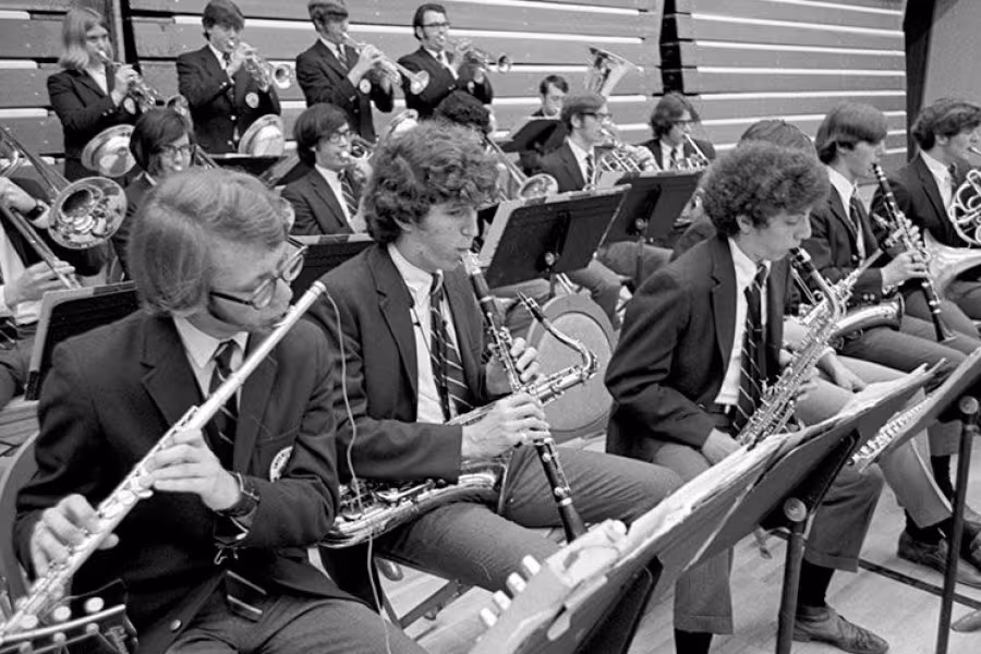 A group of musicians performing