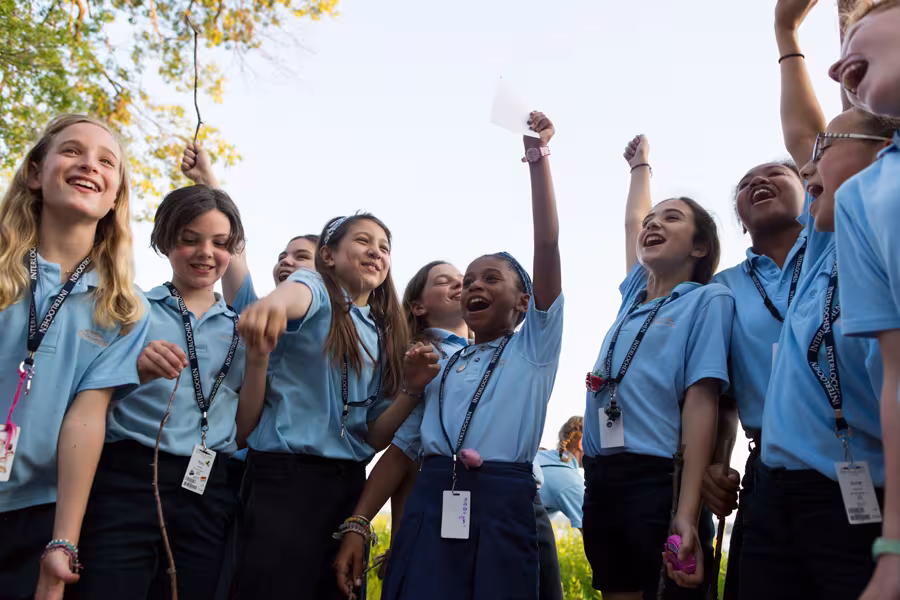 interlochen arts camp junior girls at closing campfire