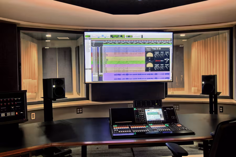 A music production studio