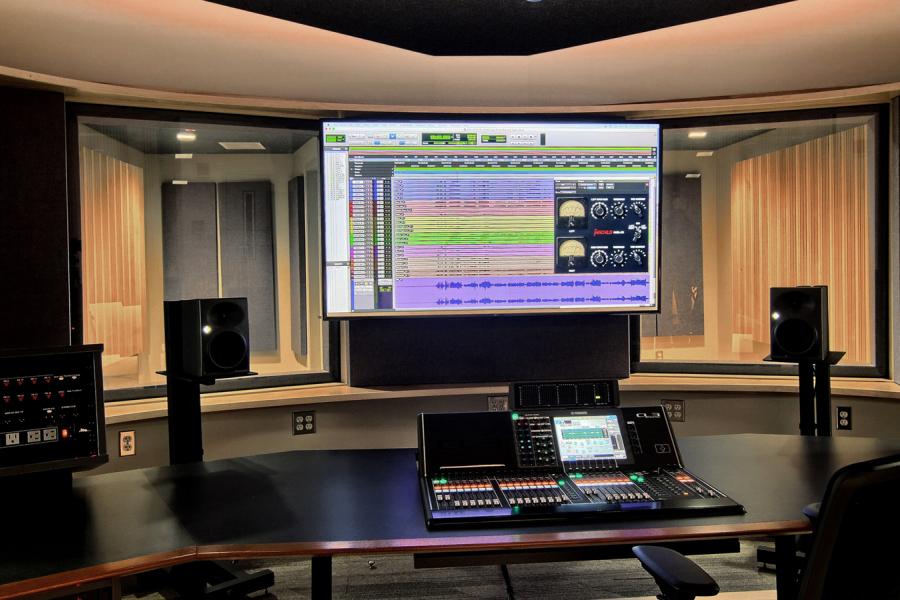 A music production studio