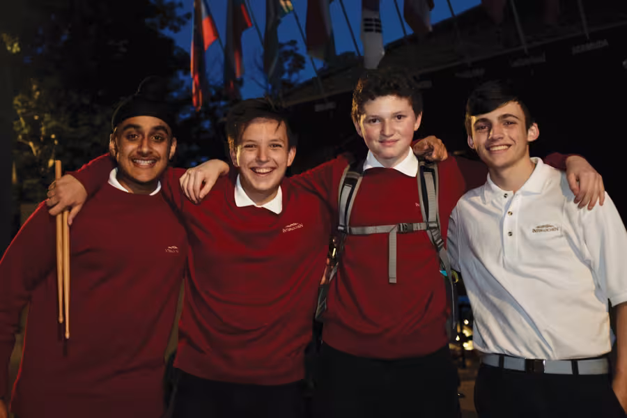 four students after Les Preludes at Interlochen Arts Camp