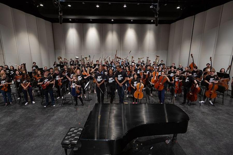 The Interlochen Arts Academy Orchestra in their From the Top gear.