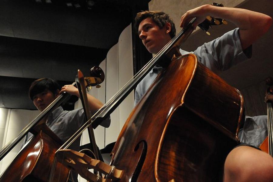 Nick Myers in the 2011-12 Interlochen Arts Academy Orchestra.