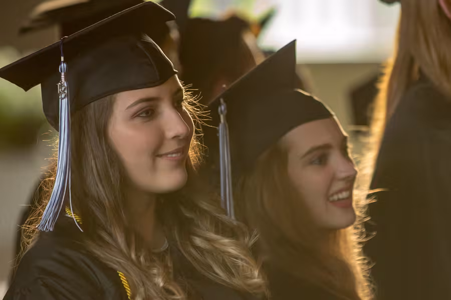 Interlochen Arts Academy student attend graduation inside Kresge Auditorium