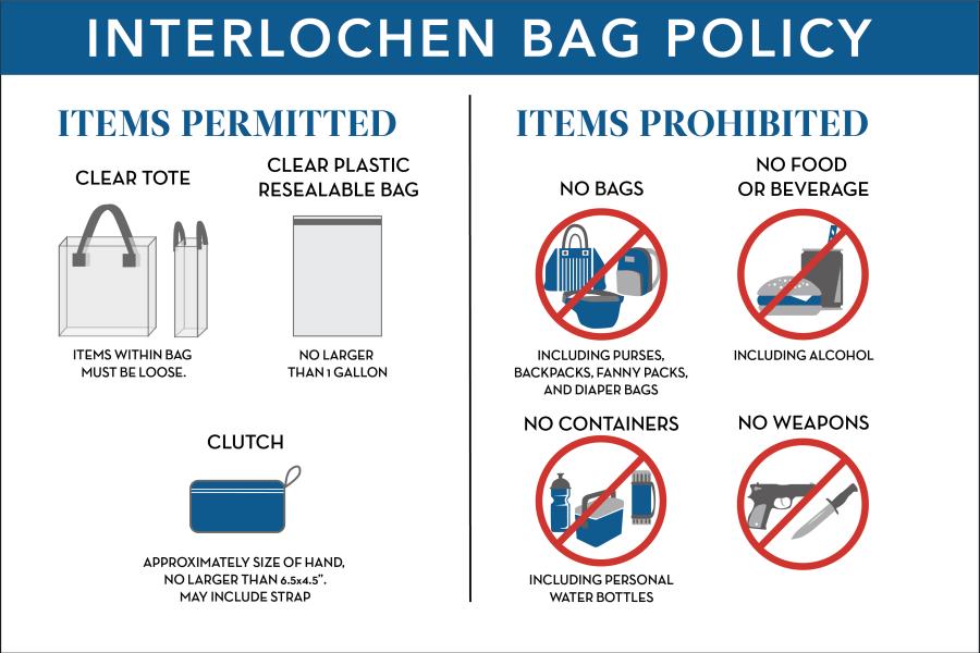 Interlochen Center for the Arts bag policy