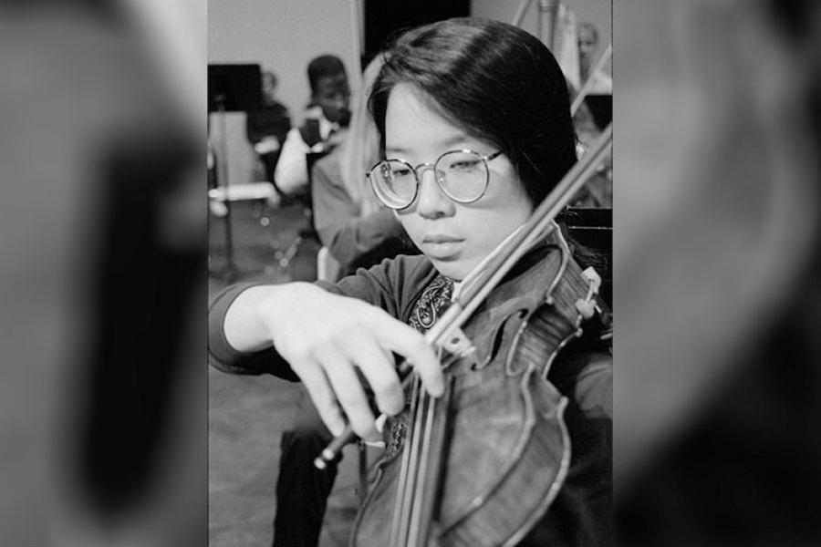 Emiko Shinozaki plays the violin at Interlochen Arts Academy