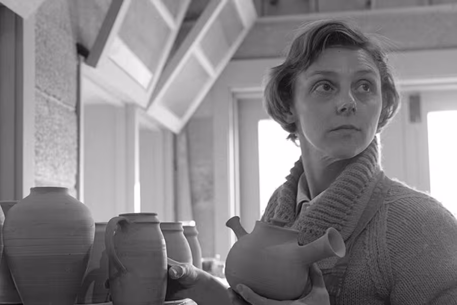 Jean Parsons works in her studio.