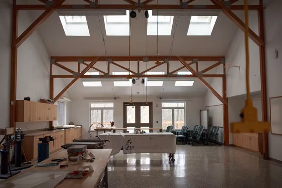 The Eastern Michigan University work studio at the Jean Parsons Center.