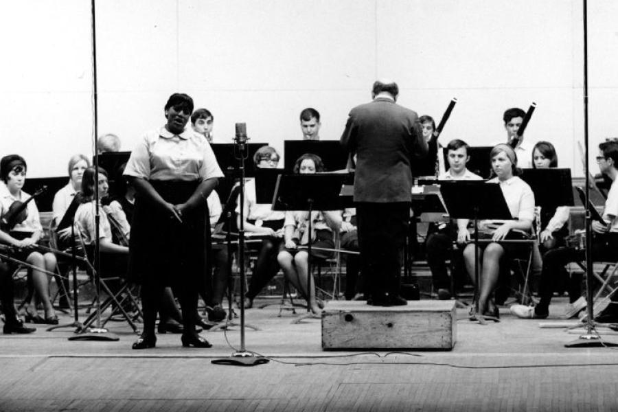 Norman performing at Interlochen Arts Camp in 1968.
