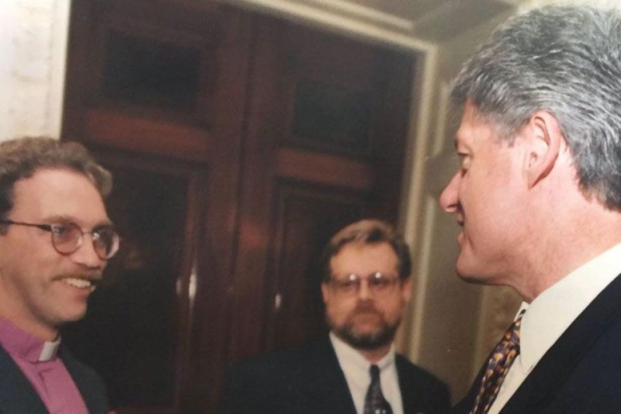 Steve Pieters with President Bill Clinton