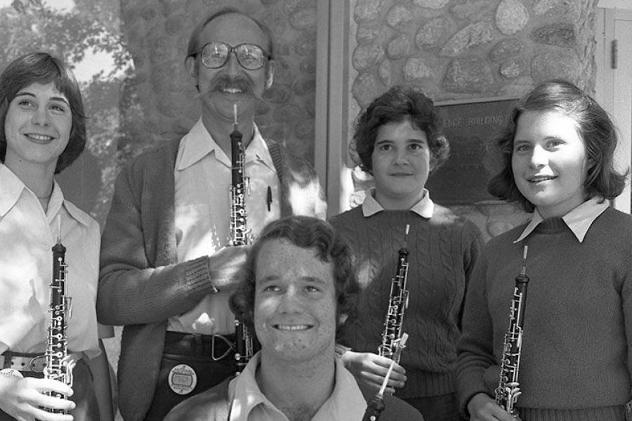 Stolper with the 1978 Camp oboe studio