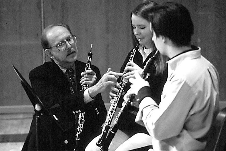 Stolper with two oboists