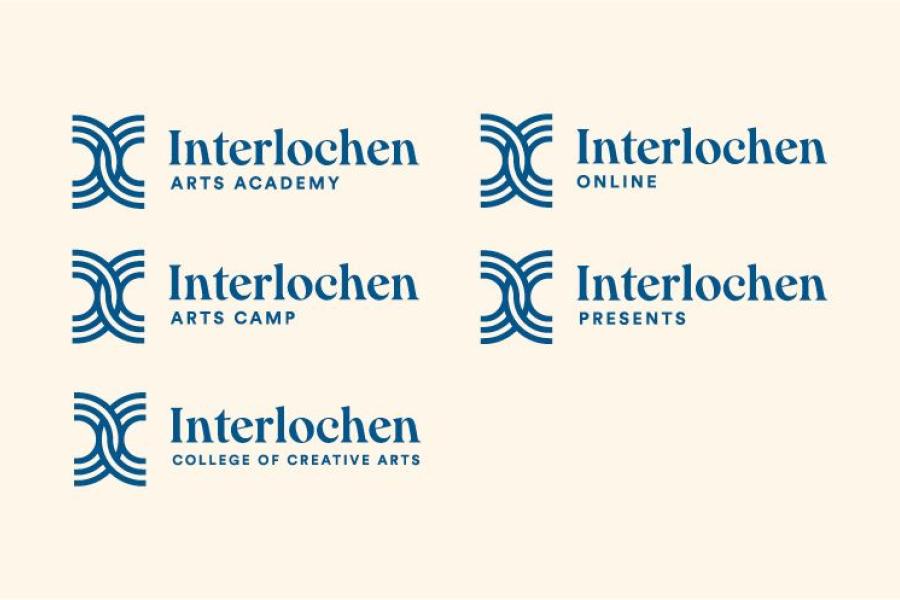 Logos for Interlochen's five business units