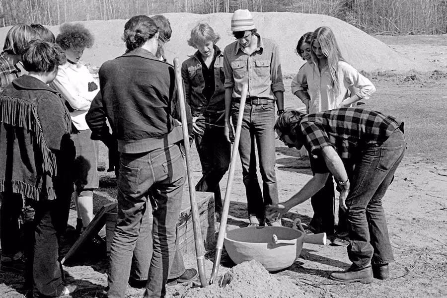 John Church teaches outdoors at Interlochen Arts Academy