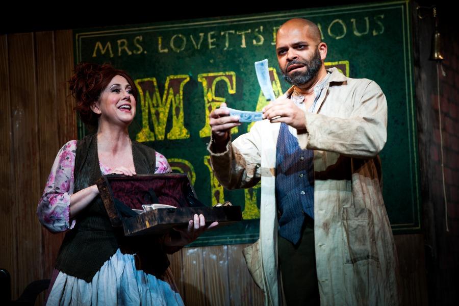 Justin Lee Miller with Leslie Castay in Sweeney Todd at Tulane University 2016