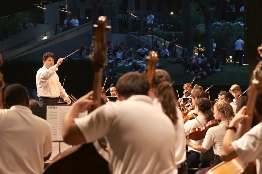 Cristian Macelaru conducts at Interlochen Arts Camp World Youth Symphony Orchestra WYSO