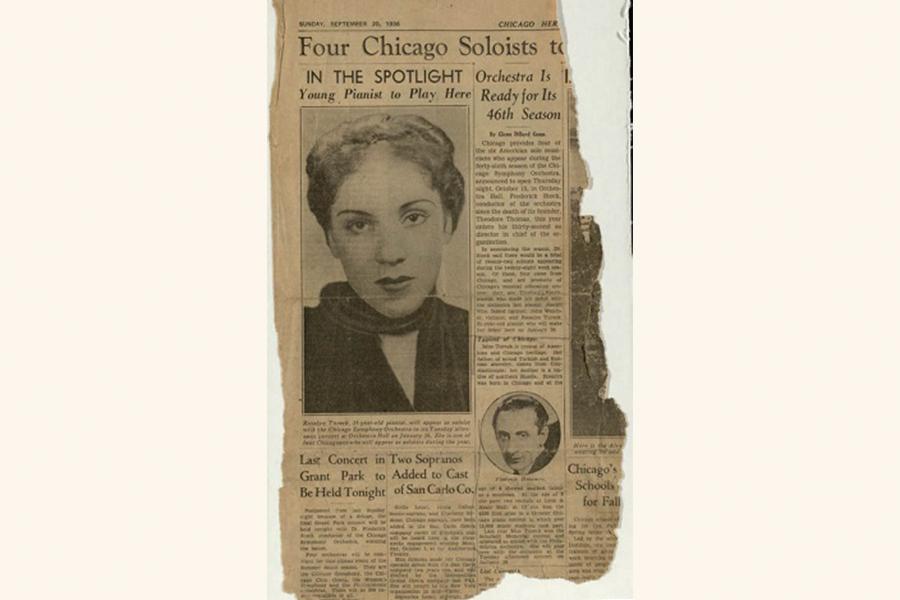 Rosalyn Tureck newspaper clipping