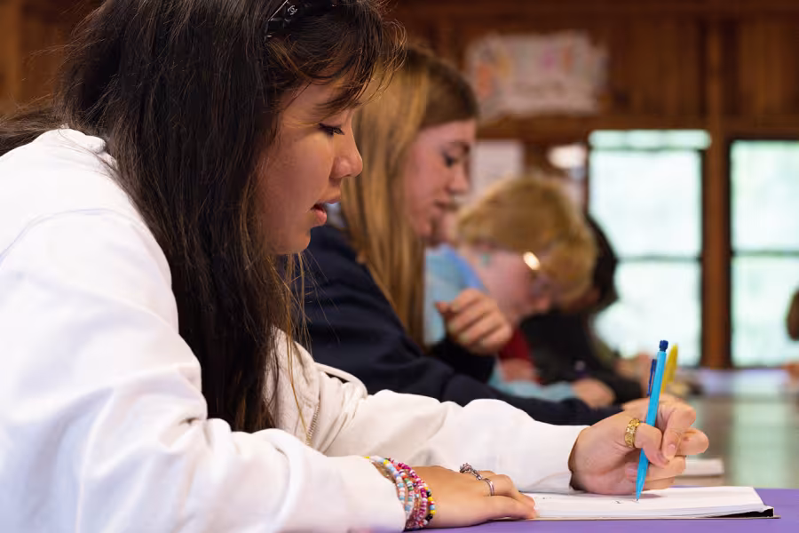 Creative writing students during Interlochen Arts Camp