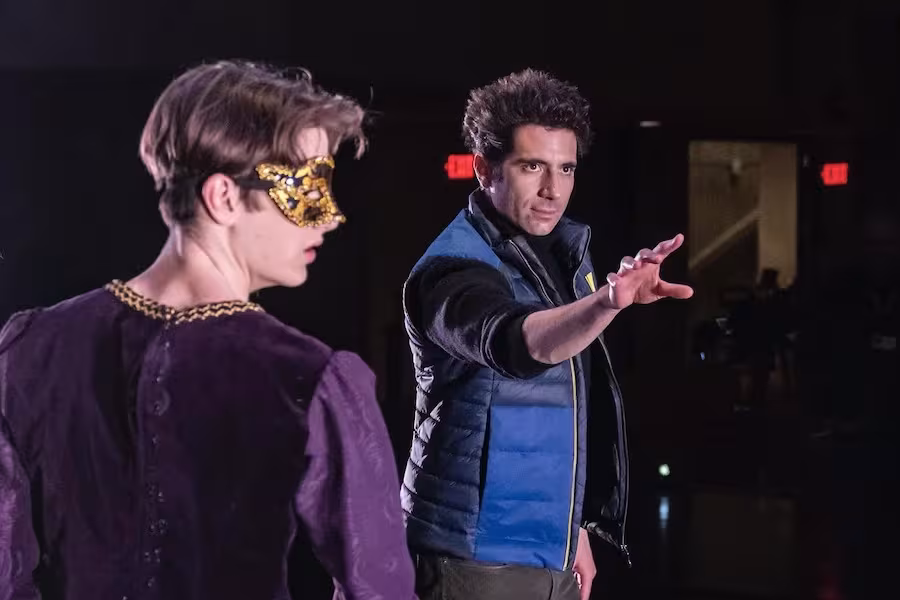 Joseph Morrissey with male dancer