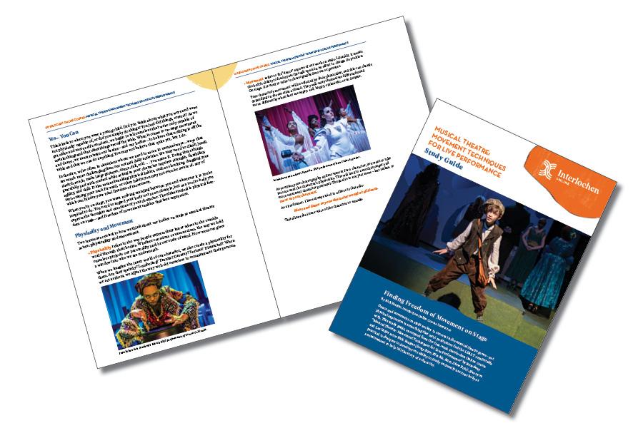 The cover and first few pages of the Musical Theatre: Movement Techniques for Live Performance study guide.