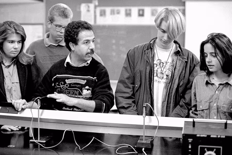 Nadji teaches a physics class during the 1992-93 academic year.