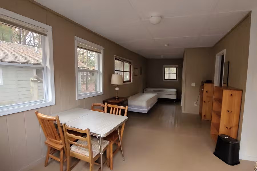 Cabin bedroom and living area (Option 8)