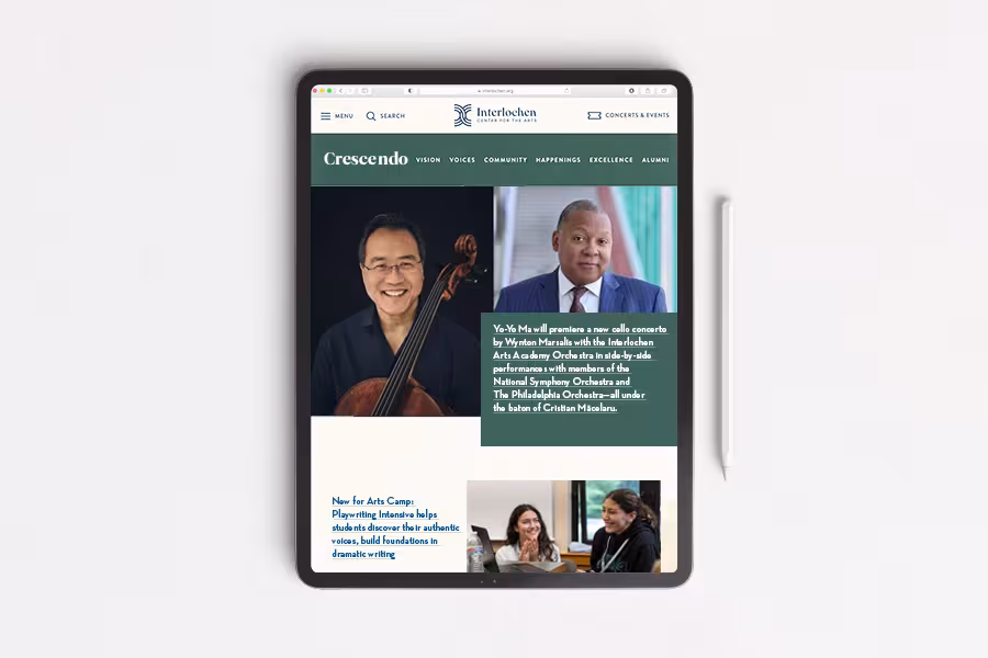 Crescendo newsletter Interlochen Center for the Arts