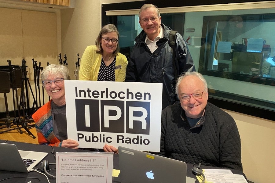 Volunteers work the phones during an IPR Fund Drive