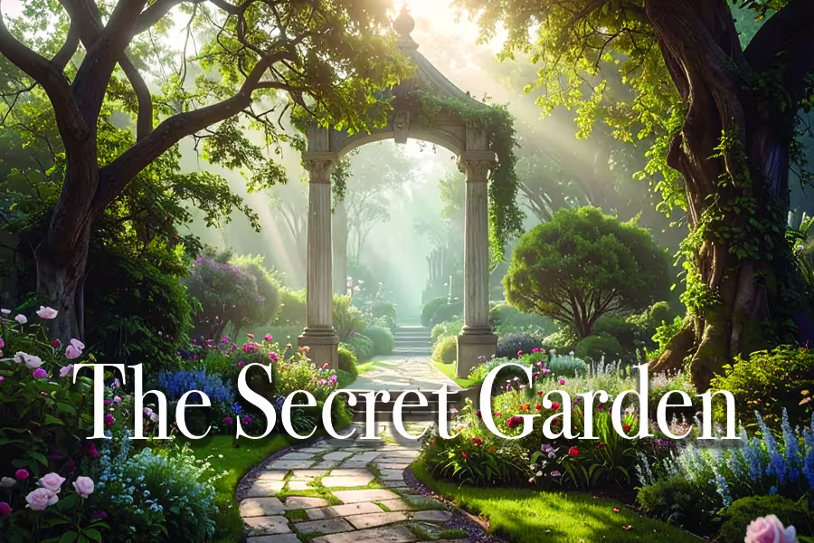 Show Image of an arch in a garden