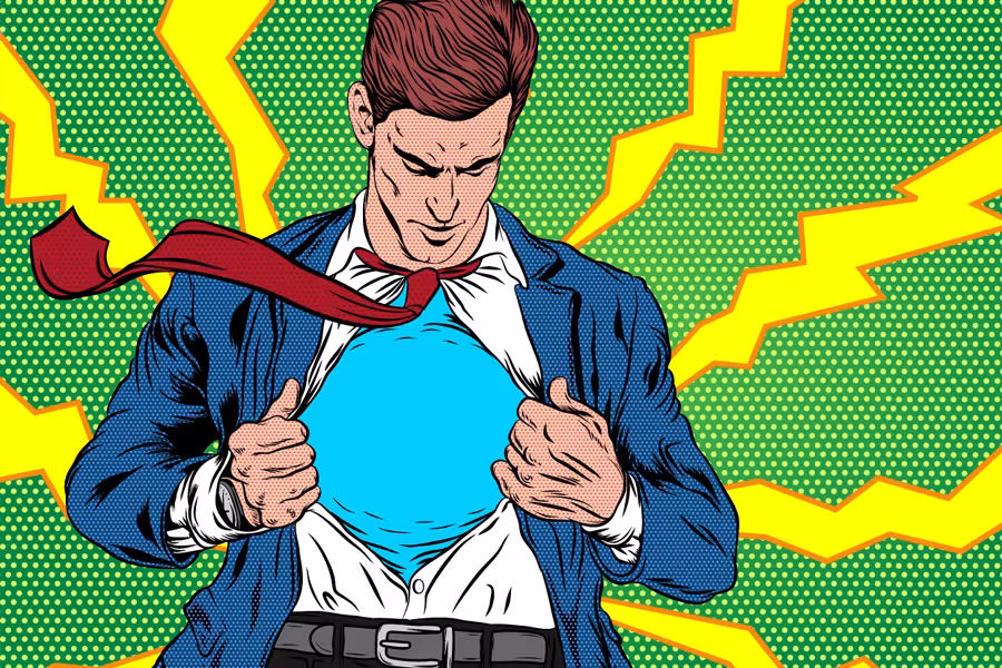 Loves Labour Lost Show Image with Superhero