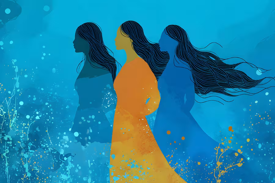 Virago Show Image with Three Women