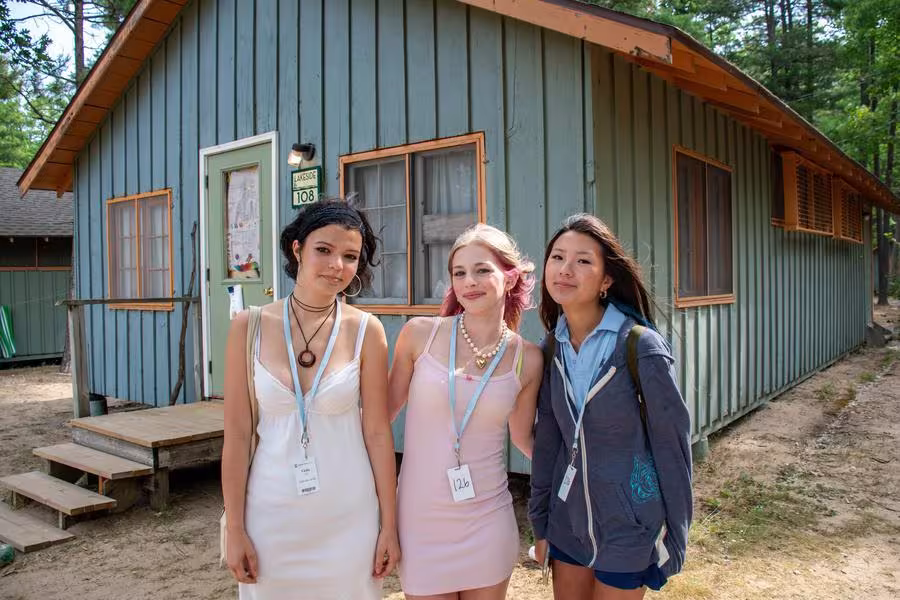 Interlochen Arts Camp students smile for the camera before mixer during Camp