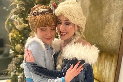 Holiday Tea Party image of Anna and Elsa