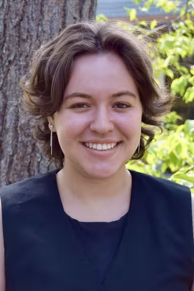 IAA student smiles for the camera