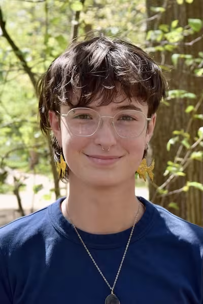 IAA student smiles for the camera