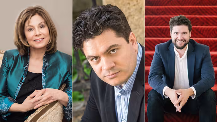 JoAnn Falletta, Cristian Măcelaru, and Christian Reif