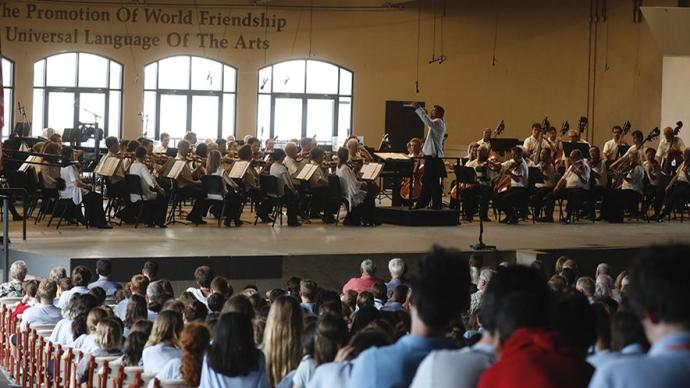 The Detroit Symphony Orchestra performing at Interlochen