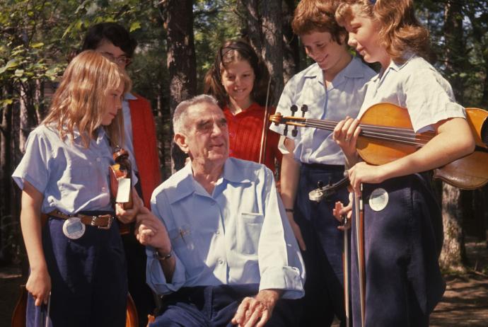 Joseph Maddy with campers in 1965