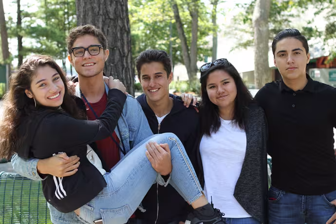 Students on Ostelin Mall during the 2017 Arts Academy opening weekend