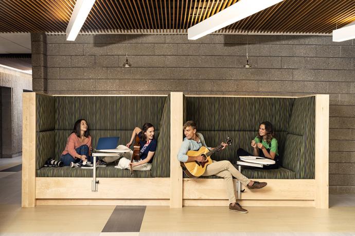 Students in the Music Center