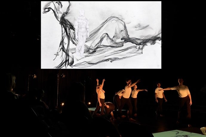 Interdisciplinary Arts perform "Figure Drawing"