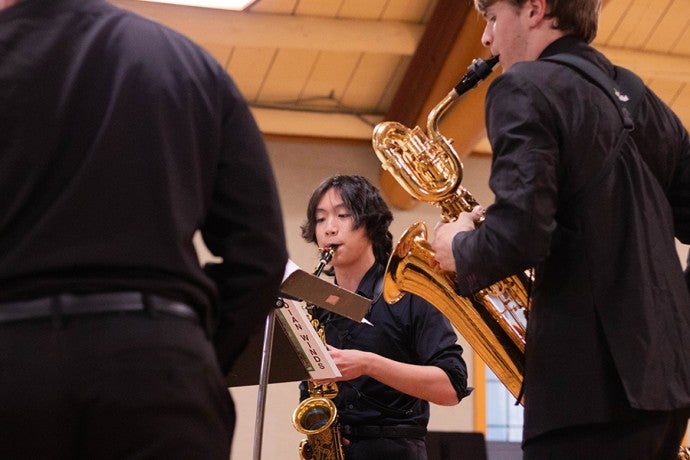 Saxophone students perform in a final recital as part of Interlochen Arts Camp’s Saxophone Intensive.