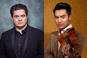 Side by side headshots of Cristian Macelaru and Violinist Ray Chen