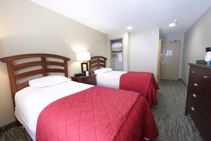 Stone Hotel Room - Twin Beds - Alt View